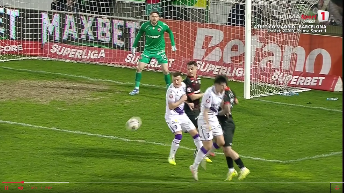 Penalty-ul primit de Argeș cu Dinamo, 4 aprilie 2026