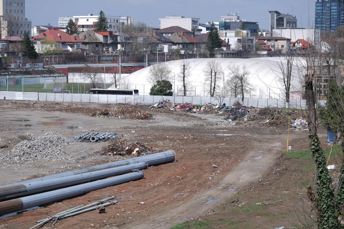 Lucrări blocate la stadionul Dinamo! Imagini cu sectorul care nu poate fi dărâmat, după intervenția ANAF » Ce zice șeful CS Dinamo
