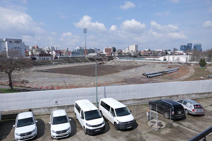 Cum arată lucrările la stadionul Dinamo - 4 aprilie 2026 // FOTO: Andrei Furnigă (GSP)