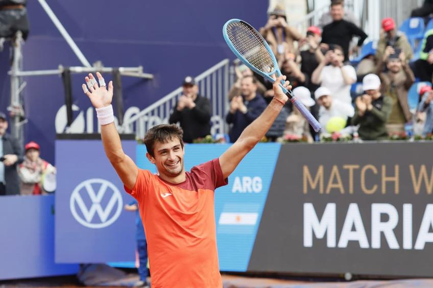Mariano Navone sărbătorește calificarea în a doua sa finală la Țiriac Open Foto: Cristi Preda