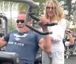 Nadia Comăneci l-a antrenat pe Arnold Schwarzenegger într-un parc. Foto: Hepta
