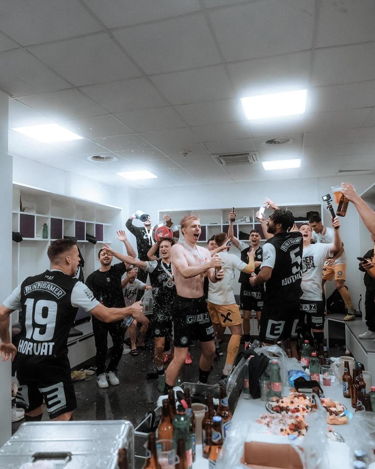 Sturm Graz a câştigat Cupa Austriei! Show în vestiar pe hit-ul momentului, „Made in Romania”