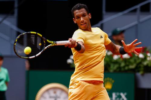Felix Auger-Aliassime în acțiune la Madrid 2024 Foto: Imago