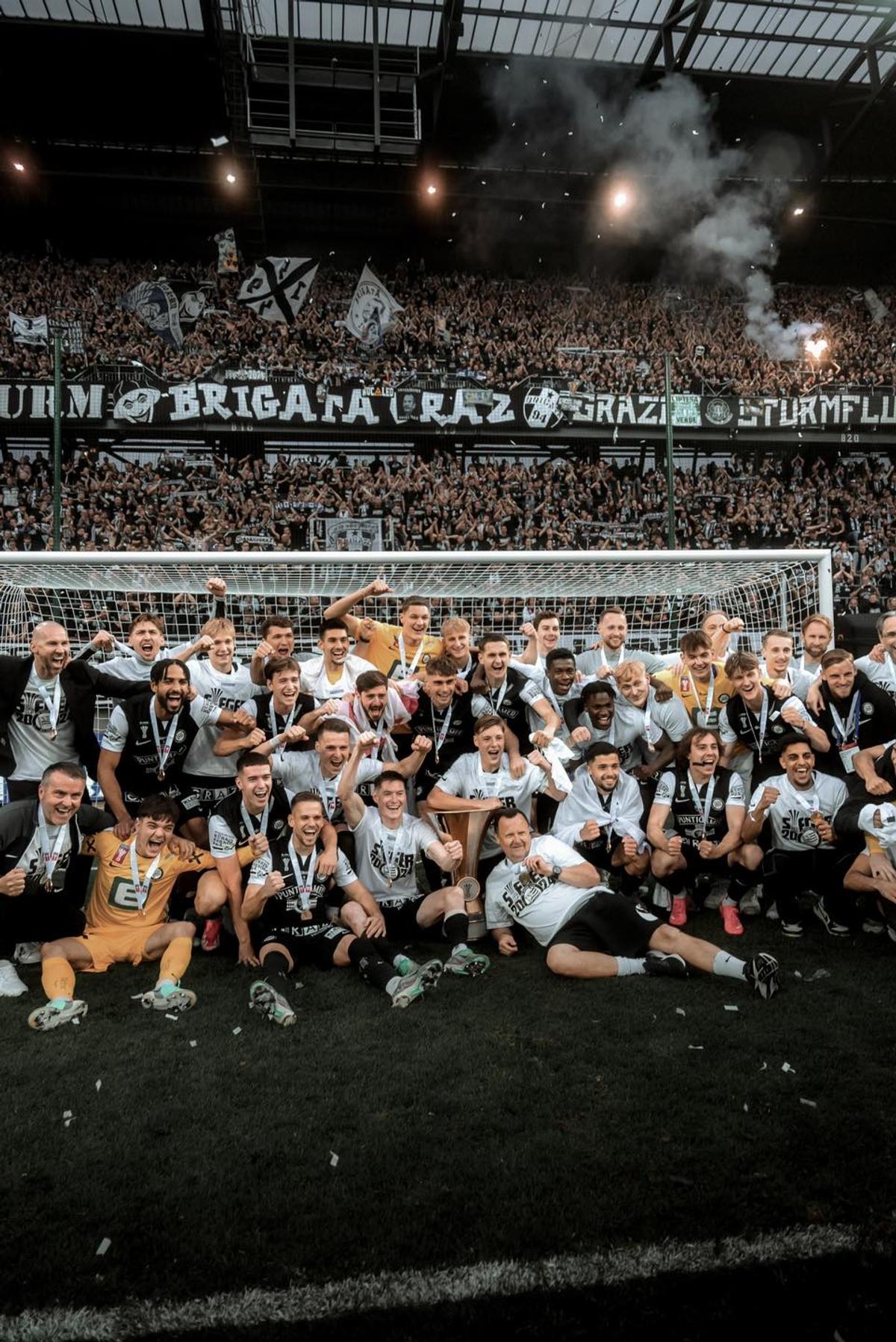Sturm Graz a câştigat Cupa Austriei! Show în vestiar pe hit-ul momentului, „Made in Romania”