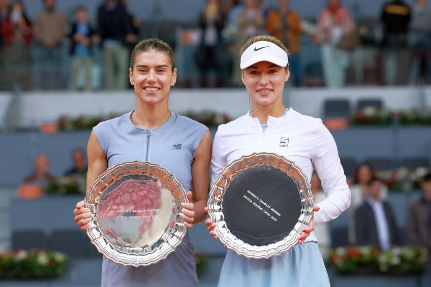 Sorana Cîrstea și Anna Kalinskaya au câștigat proba de dublu din cadrul turneului WTA 1000 de la Madrid, foto: Getty Images