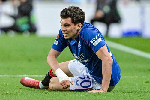 Ianis Hagia a ieșit accidentat din Rangers - Celtic 1-1 / foto Imago Images