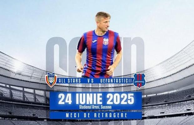 Totti, Pirlo și van Nistelrooy pentru Goian! Fostul internațional, retragere de gală la Suceava + Invitatul-surpriză pe care îl pregătește Goe