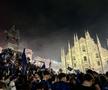Imagini din Piazza Duomo, după ce Inter a câștigat titlul // foto: X