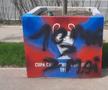 Mesaj vandalizat de dinamoviști în Ghencea: „10 mai > 7 mai” // FOTO: Facebook