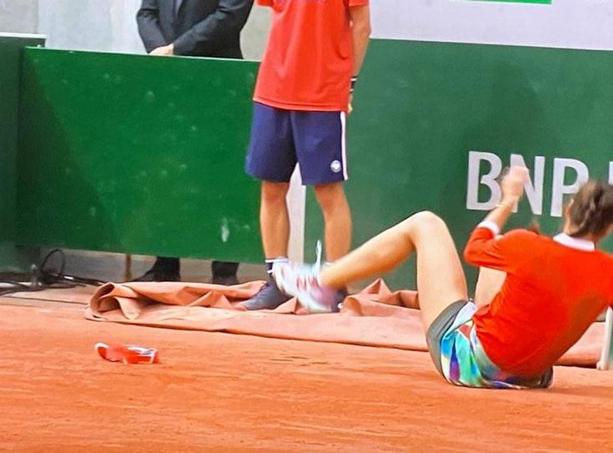 FOTO Sorana Cîrstea, accidentare Roland Garros 04.06.2021