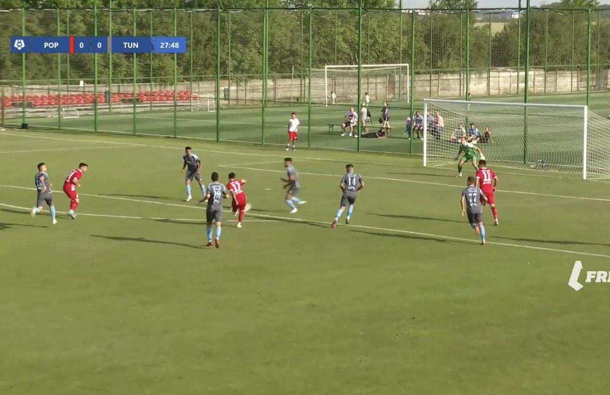 Golul de 1-0 marcat de Popești Leordeni