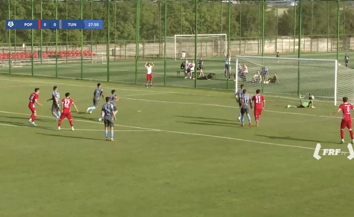 Golul de 1-0 marcat de Popești Leordeni