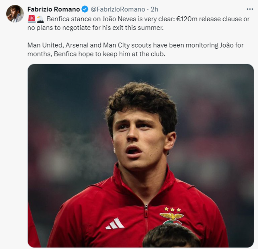 Luptă pentru puștiul-minune al Portugaliei între Manchester United, Arsenal și Manchester City