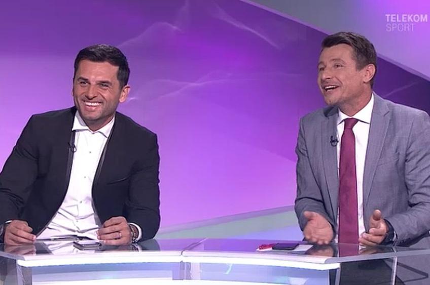 Nicolae Dică (stânga) și Iulian Miu // foto: captură TV Telekom Sport