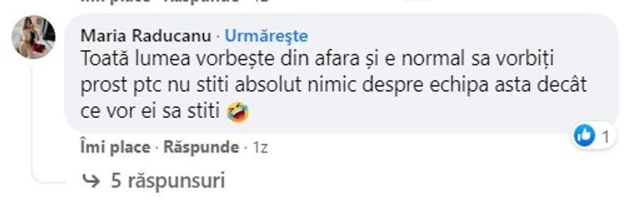 Mesajul postat de soția lui Robert Răducanu Soția unui fotbalist de la FCU Craiova, mesaj direct pentru fanii nemulțumiți: „E normal să vorbiți prost. Nu știți absolut nimic”
