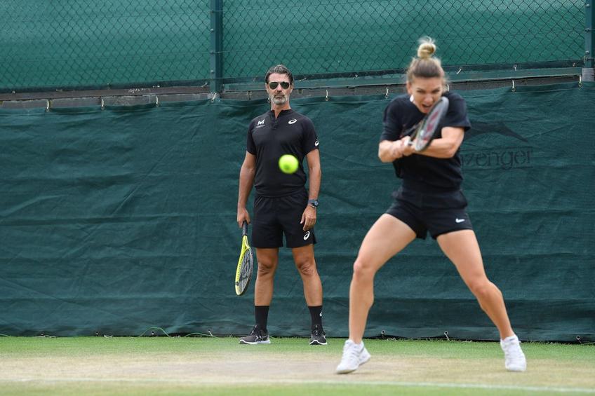 Simona Halep și Patrick Mouratoglou/ foto Imago Images