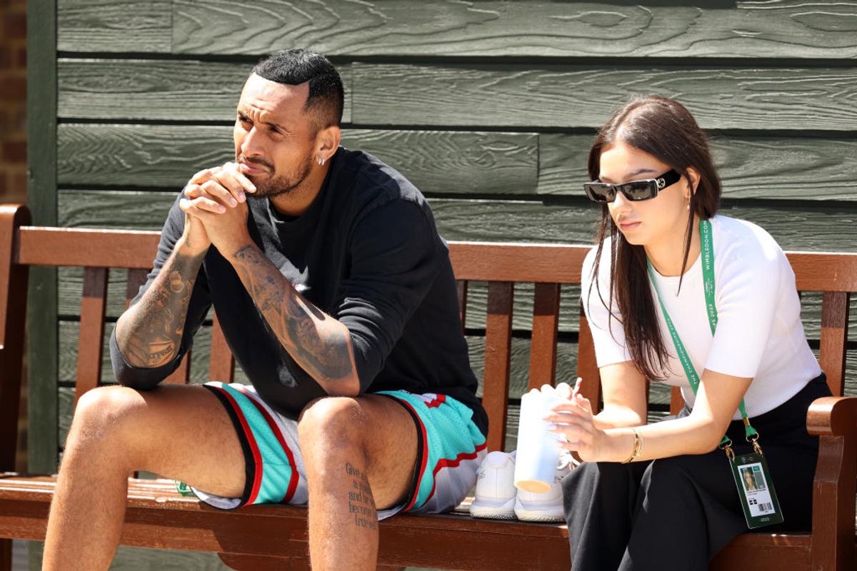 Nick Kyrgios și Costeen Hatzi, la Wimbledon 2022