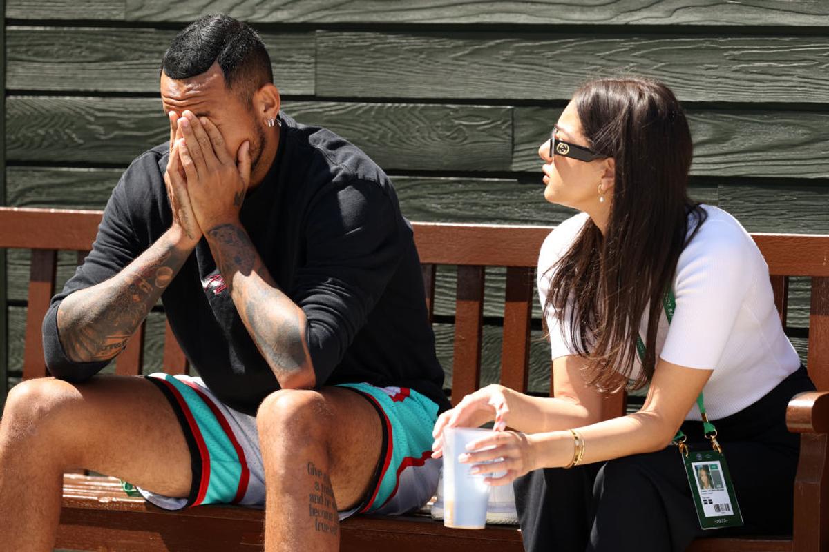 Nick Kyrgios și Costeen Hatzi, la Wimbledon 2022