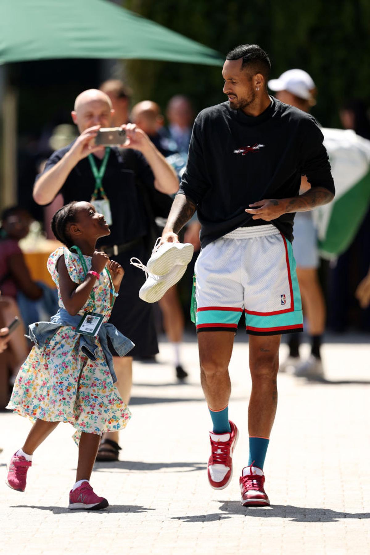 Nick Kyrgios și Costeen Hatzi, la Wimbledon 2022