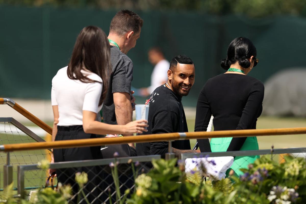 Nick Kyrgios și Costeen Hatzi, la Wimbledon 2022