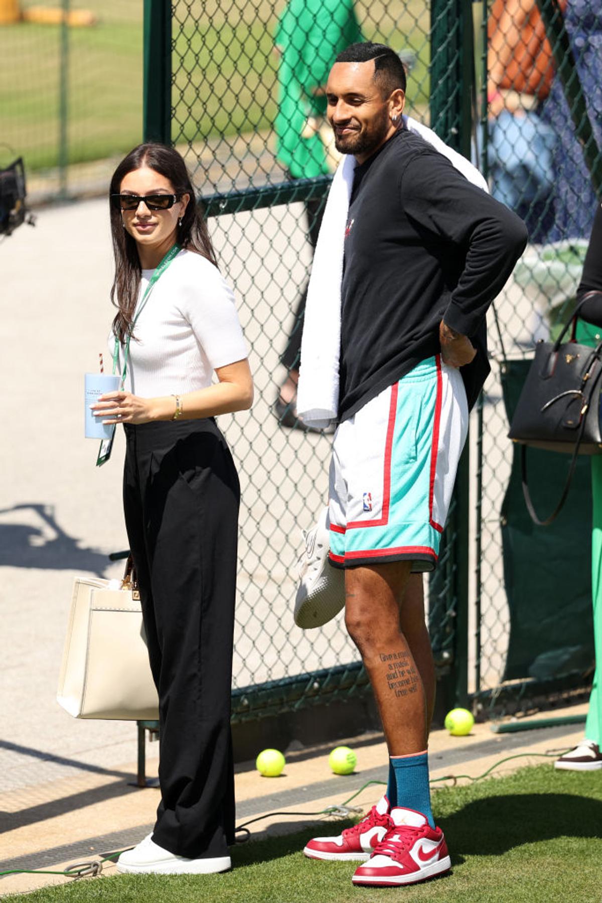 Nick Kyrgios și Costeen Hatzi, la Wimbledon 2022