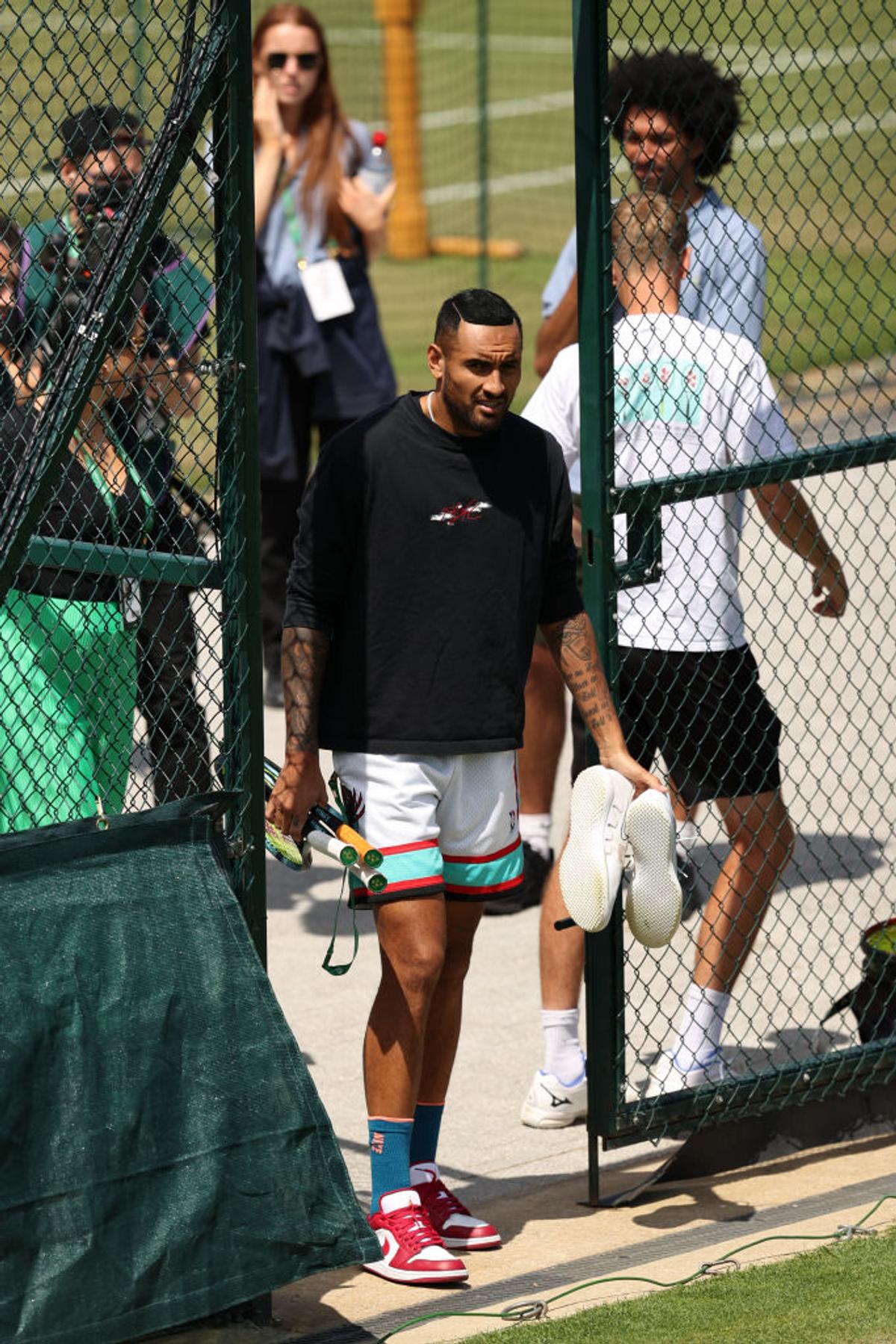 Nick Kyrgios și Costeen Hatzi, la Wimbledon 2022