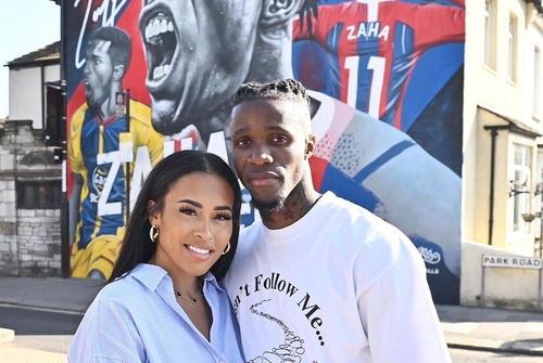 Wilfried Zaha s-a căsătorit cu iubita lui, Paige Bannister. Foto: Instagram