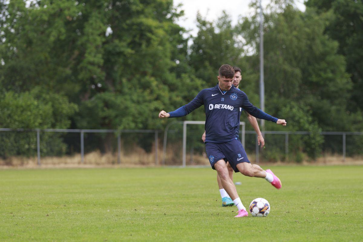 Concurs inedit la antrenamentul FCSB: Cine are cel mai bun șut și cine lovește cel mai bine mingea?