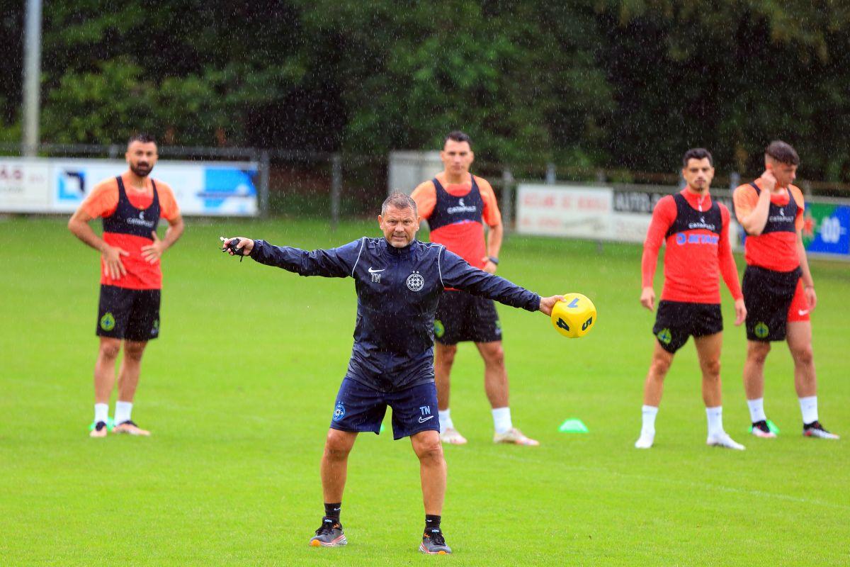 Ploaia i-a aprins pe toți! Ambiții mari la antrenamentul lui FCSB: „Cam tensionat azi”