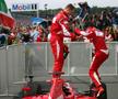 Michael Schumacher și coechipierul de la Ferrari, Felipe Massa, în 2006, învingători pe Hockenheimring. Foto: Imago Images
