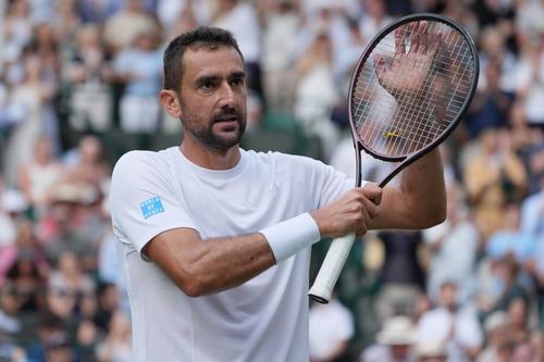 Marin Cilic sărbătorind victoria în turul 2 la Wimbledon Foto: Imago Images