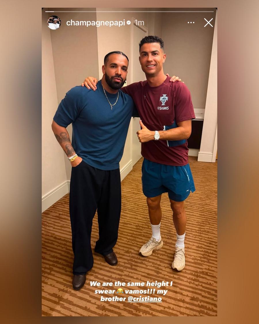 Drake s-a fotografiat cu Cristiano Ronaldo și a remarcat un detaliu inedit: „Jur asta!”
