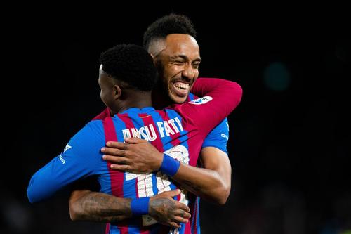 Ansu Fati și Aubameyang/ foto Imago Images