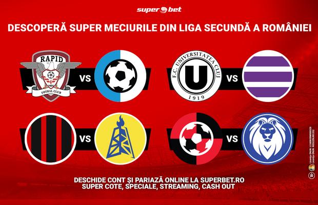 Super meciuri în liga secundă din România! Descoperă cele mai tari partide din etapa a doua
