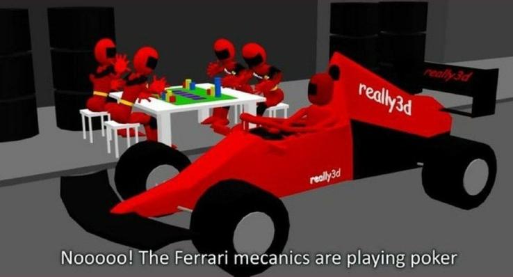 „Nuuuu! Mecanicii Ferarri joacă poker”