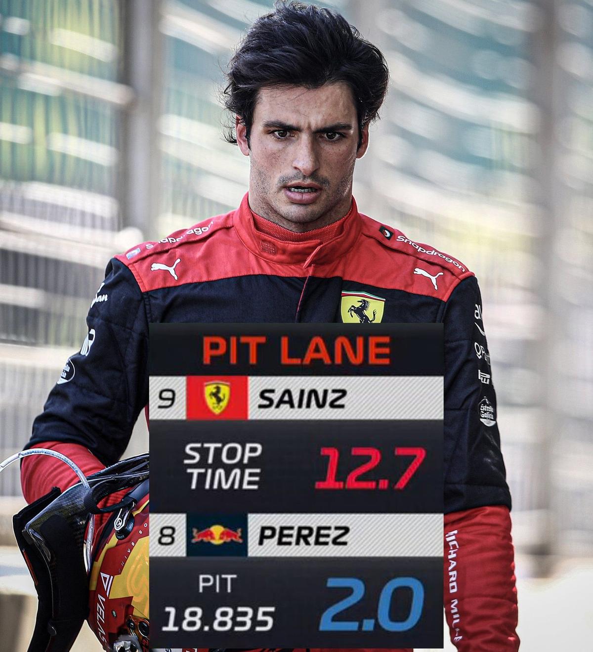 „CLOVNILOR!” » Val de meme necruțătoare după ce mecanicii Ferrari au ieșit cu 3 roți în loc de 4 la oprirea lui Carlos Sainz
