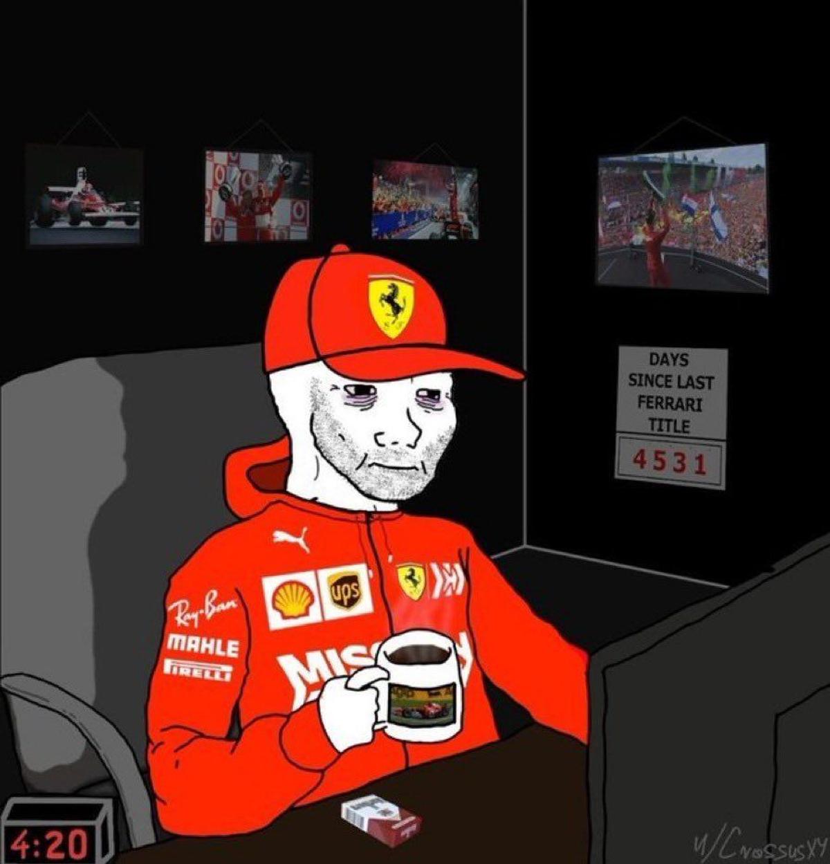 „CLOVNILOR!” » Val de meme necruțătoare după ce mecanicii Ferrari au ieșit cu 3 roți în loc de 4 la oprirea lui Carlos Sainz