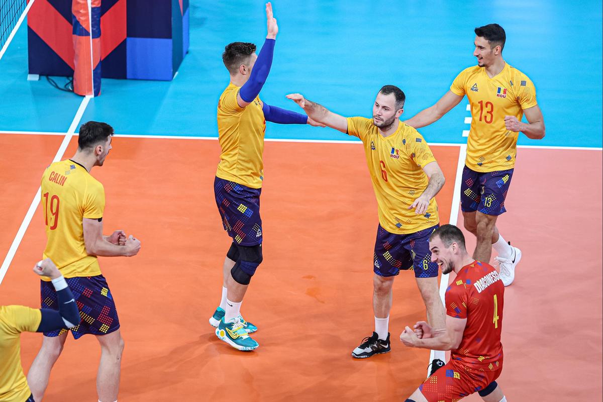 România a învins Franța, deținătoarea titlului olimpic, la Campionatul European de volei masculin și este în optimile de finală