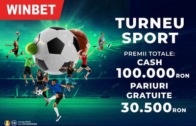 Biletele necâștigătoare te pot îmbogăți! Winbet a început ”Turneul Sport”, singurul loc unde poți câștiga... chiar și atunci când pierzi