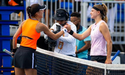 Sorana Cîrstea și Karolina Muchova la Miami atunci când s-a impus românca FOTO Imago Images