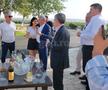 Stere Halep face spectacol cu acordeoniștii. foto: Mitruț Docan/GSP