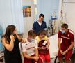 Rapidiștii au adus zâmbete pe chipurile copiilor internați la Spitalul „Marie Curie” din București: „Când îi vezi îți dai seama că tu nu ai nicio problemă”