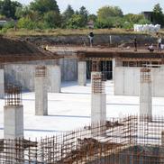 Lucrările la noul stadion din Trivale sunt în toi. Pitești, 2 septembrie 2026 / FOTO: Andrei Furnigă (GSP)