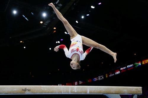 Sabrina Voinea a obținut 13,666 pentru exercițiul său la bârnă FOTO Imago Images