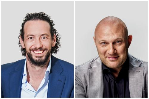 Cei doi oameni care conduc divizia de sport a grupului Ringier: elvețianul Robin Lingg, președintele Board-ului, și bulgarul Stilian Shiskov, acționar și CEO al Ringier Sport Media Group