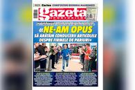 „Ne opunem!” » Coperta Gazetei Sporturilor de astăzi