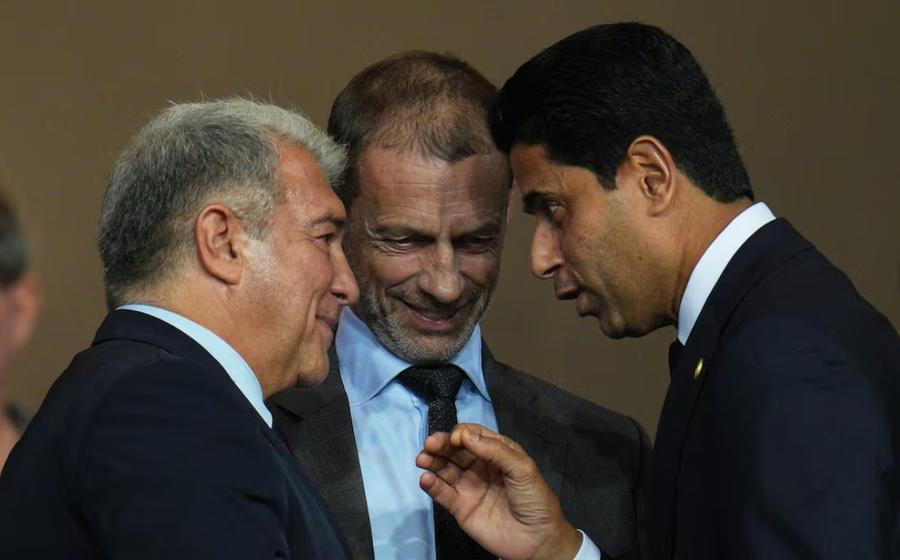 Întâlnirea de taină între Joan Laporta, Aleksander Ceferin și Nasser Al-Khelaifi Fotbalul european se schimbă din temelii: a apărut NOUL format al Ligii Campionilor, la care UEFA lucrează în culise! Principalele modificări