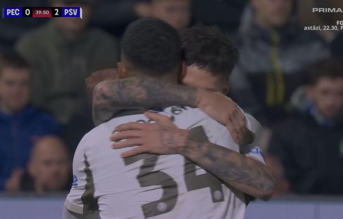 Cum a înscris Dennis Man primul gol pentru PSV