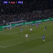 Cum a înscris Dennis Man primul gol pentru PSV / FOTO: Captură TV@Prima Sport 3