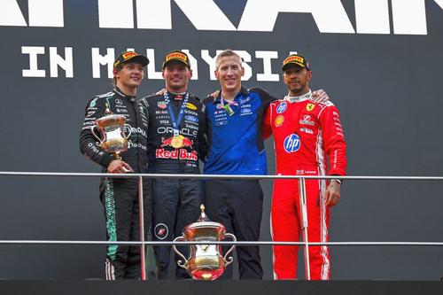 Antonelli, Verstappen și Hamilton, în Malaezia/ foto Imago Images